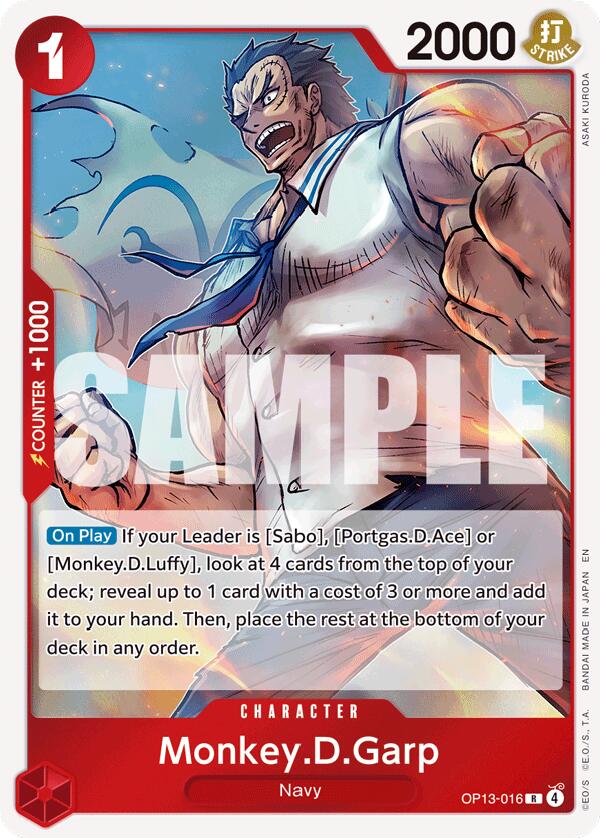 Monkey.D.Garp (Rare) (Carrying On His Will)