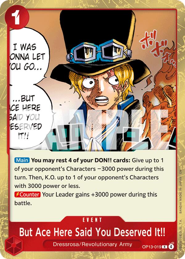 But Ace Here Said You Deserved It!! (Rare) (Carrying On His Will)
