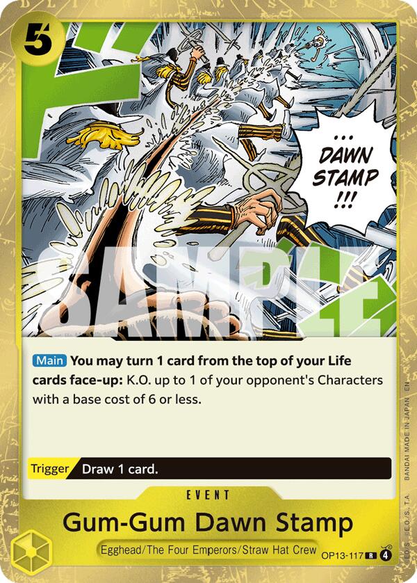 Gum-Gum Dawn Stamp (Rare) (Carrying On His Will)