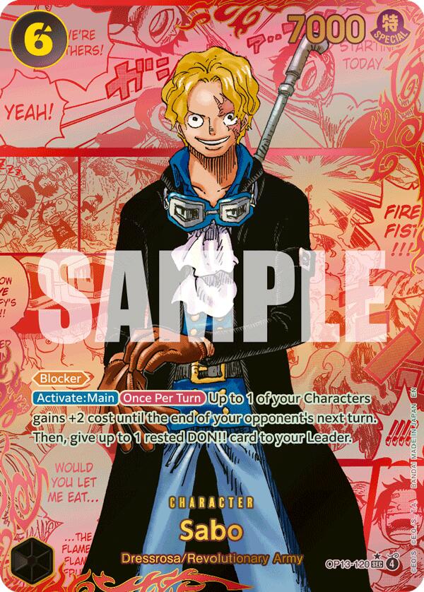 Sabo (Red Super ) (Secret Rare) (Carrying On His Will)