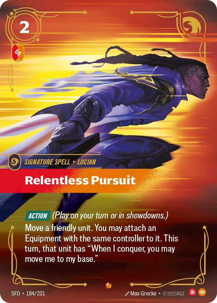 Image for Relentless Pursuit (184/221) (Spiritforged) - Riftbound: League of Legends Trading Card Game