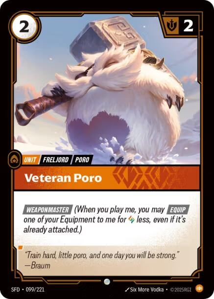 Image for Veteran Poro (099/221) (Spiritforged) - Riftbound: League of Legends Trading Card Game