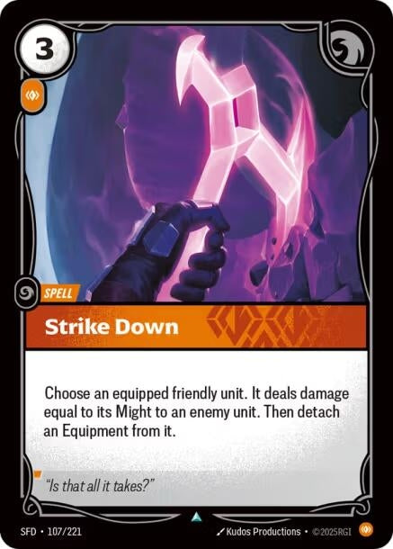 Image for Strike Down (107/221) (Spiritforged) - Riftbound: League of Legends Trading Card Game