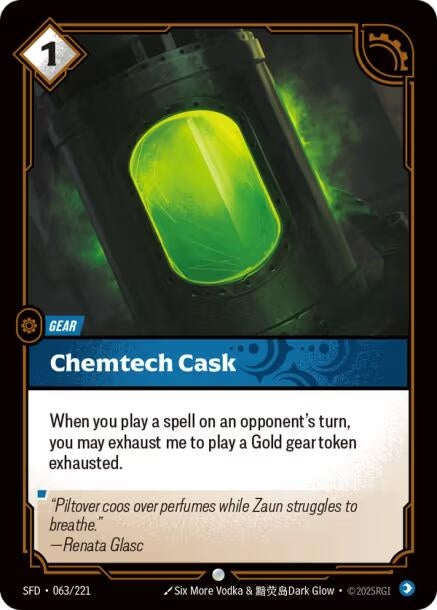Image for Chemtech Cask (063/221) (Spiritforged) - Riftbound: League of Legends Trading Card Game