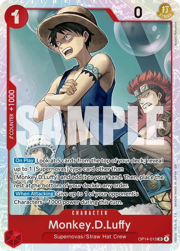 Image for Monkey.D.Luffy - OP14-013 (OP14-013) (The Azure Sea's Seven) - One Piece Card Game