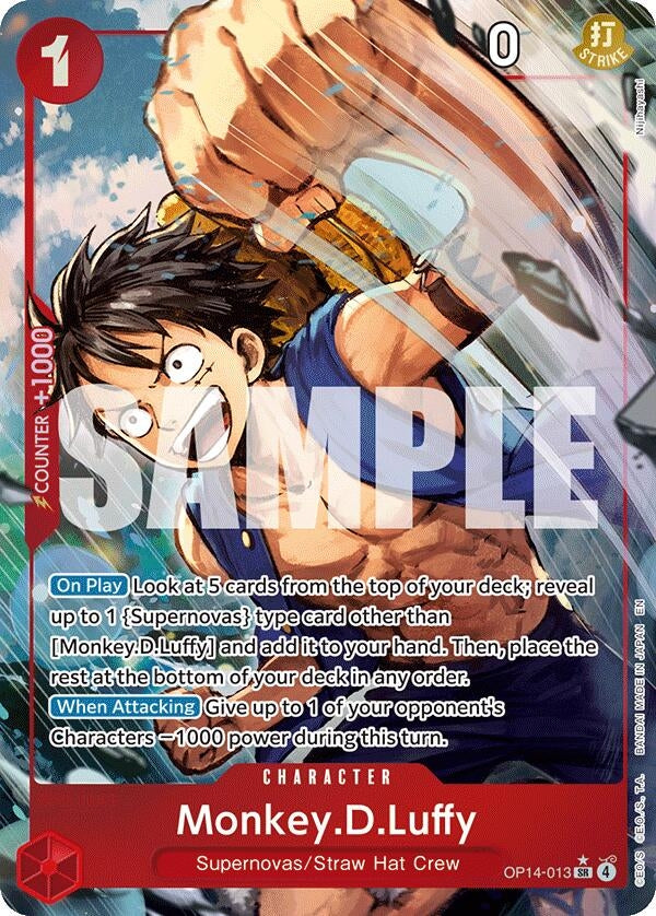 Image for Monkey.D.Luffy - OP14-013 (Alternate Art) (OP14-013) (The Azure Sea's Seven) - One Piece Card Game