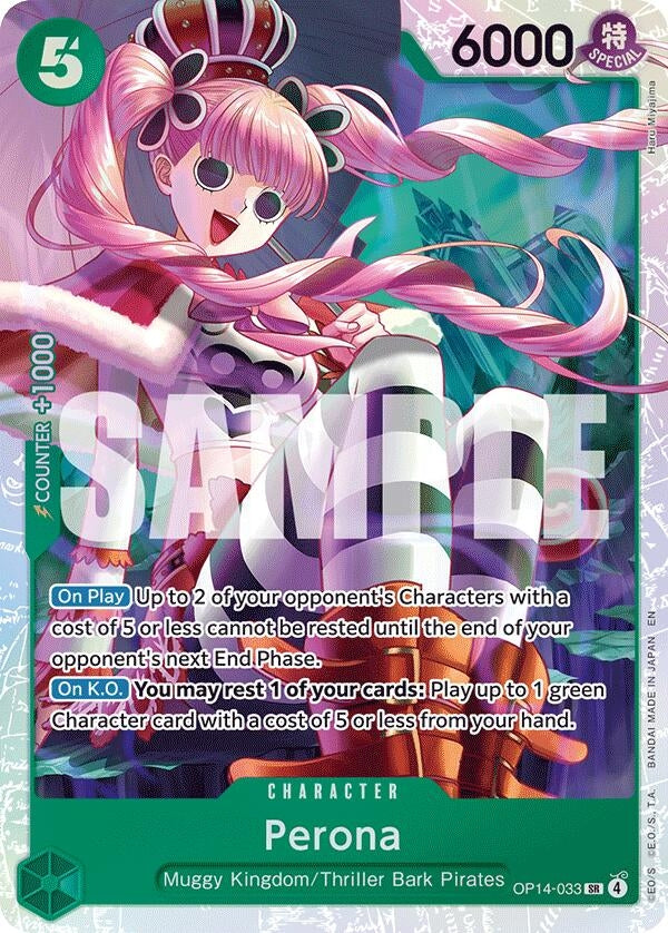 Image for Perona - OP14-033 (OP14-033) (The Azure Sea's Seven) - One Piece Card Game