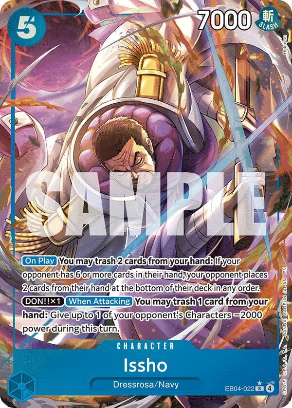 Image for Issho (Alternate Art) (EB04-022) (The Azure Sea's Seven) - One Piece Card Game