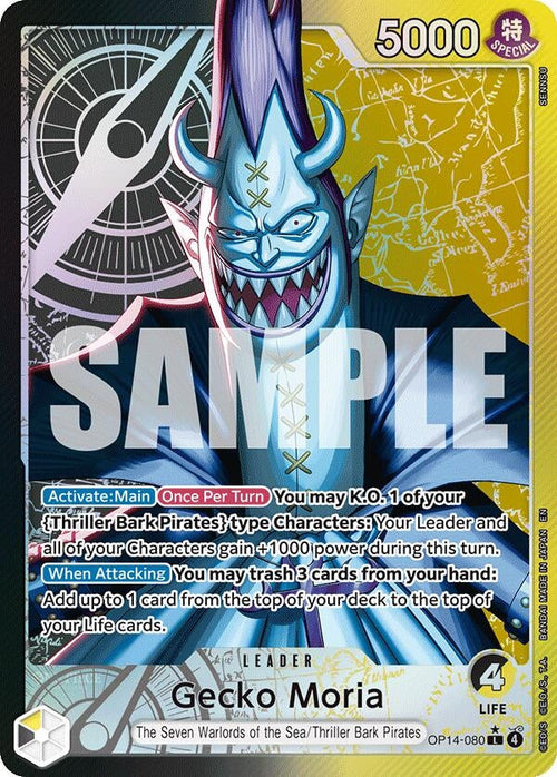 Image for Gecko Moria - OP14-080 (Alternate Art) (OP14-080) (The Azure Sea's Seven) - One Piece Card Game