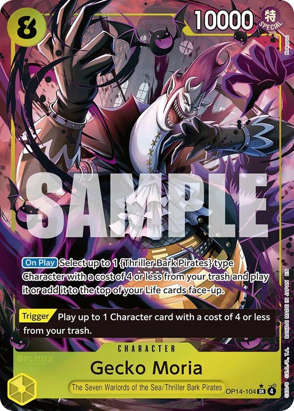 Image for Gecko Moria - OP14-104 (Alternate Art) (OP14-104) (The Azure Sea's Seven) - One Piece Card Game