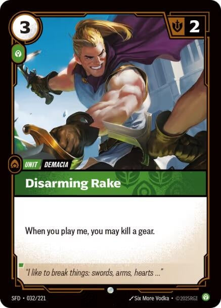 Image for Disarming Rake (032/221) (Spiritforged) - Riftbound: League of Legends Trading Card Game
