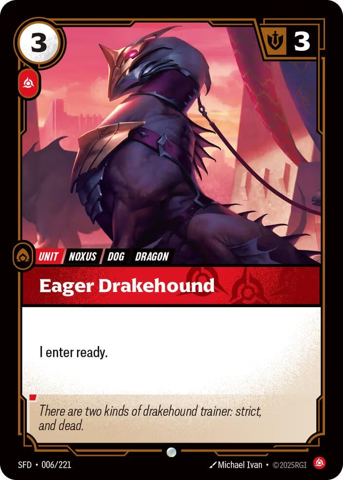 Image for Eager Drakehound (006/221) (Spiritforged) - Riftbound: League of Legends Trading Card Game
