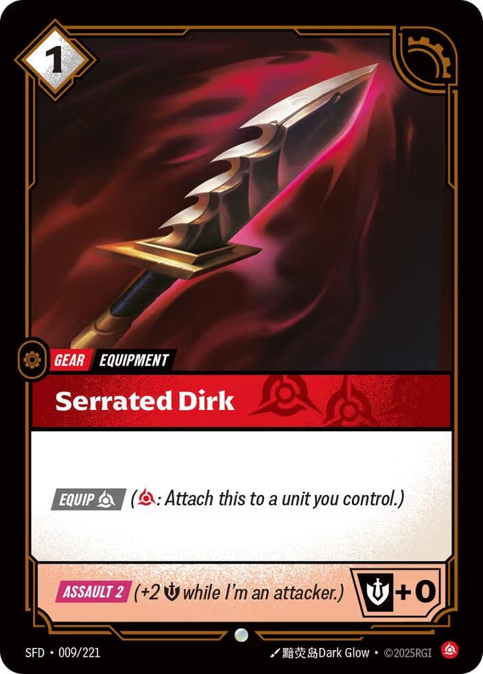 Image for Serrated Dirk (009/221) (Spiritforged) - Riftbound: League of Legends Trading Card Game