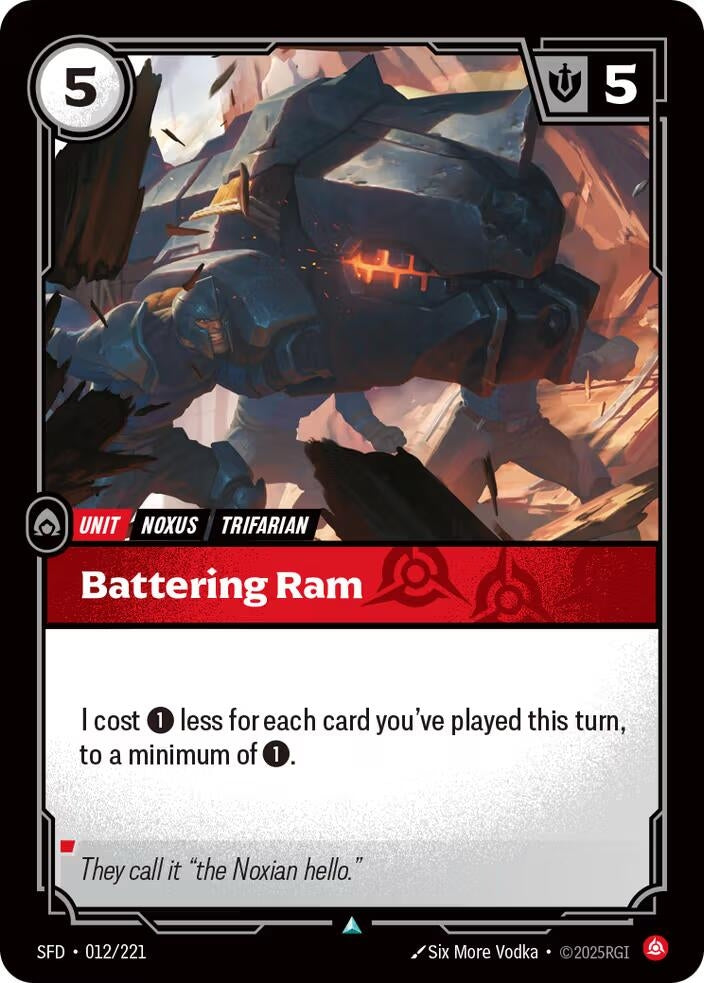 Image for Battering Ram (012/221) (Spiritforged) - Riftbound: League of Legends Trading Card Game
