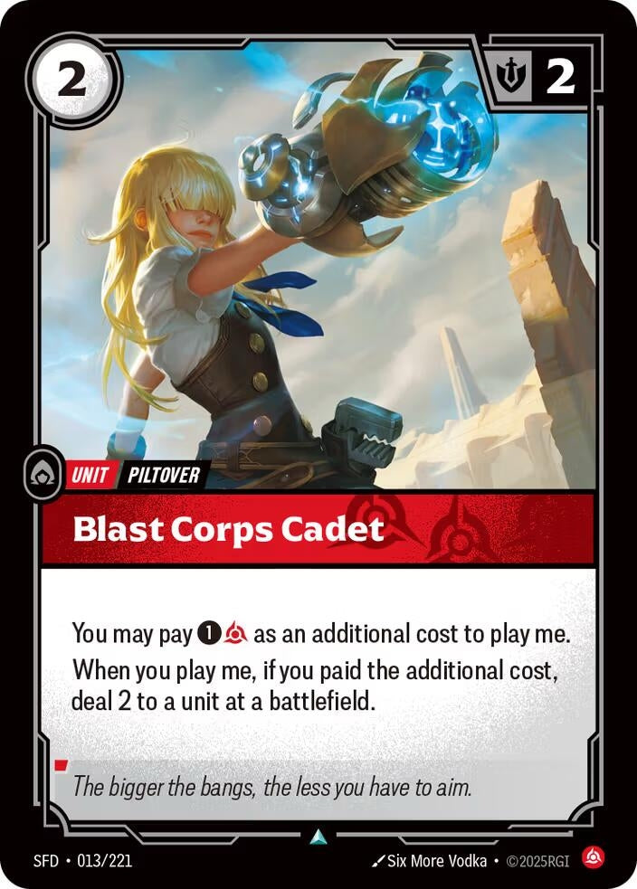 Image for Blast Corps Cadet (013/221) (Spiritforged) - Riftbound: League of Legends Trading Card Game
