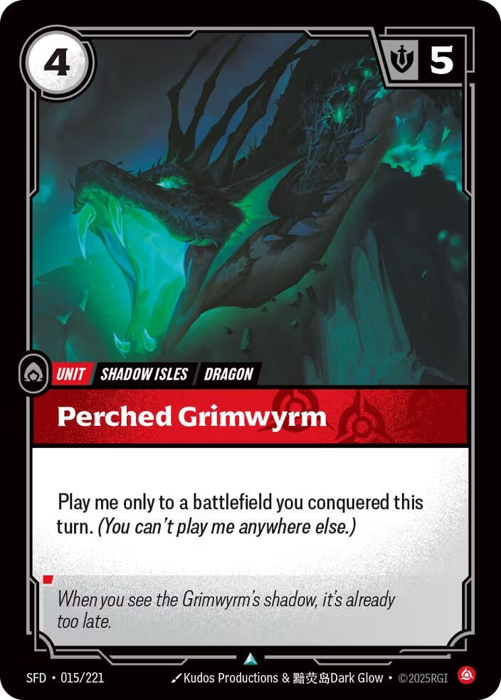 Image for Perched Grimwyrm (015/221) (Spiritforged) - Riftbound: League of Legends Trading Card Game