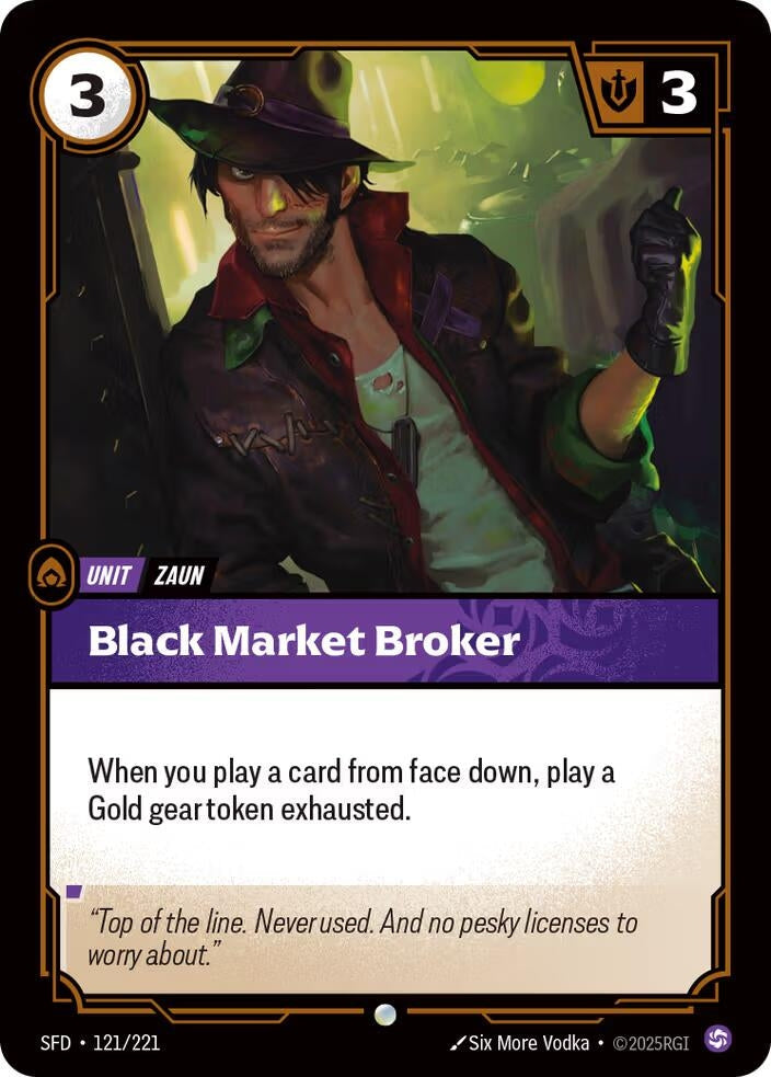 Image for Black Market Broker (121/221) (Spiritforged) - Riftbound: League of Legends Trading Card Game