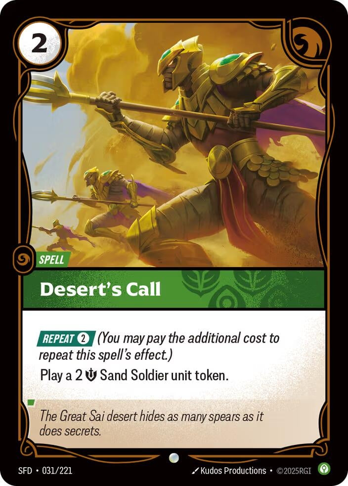 Image for Desert's Call (031/221) (Spiritforged) - Riftbound: League of Legends Trading Card Game