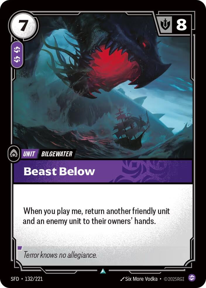 Image for Beast Below (132/221) (Spiritforged) - Riftbound: League of Legends Trading Card Game
