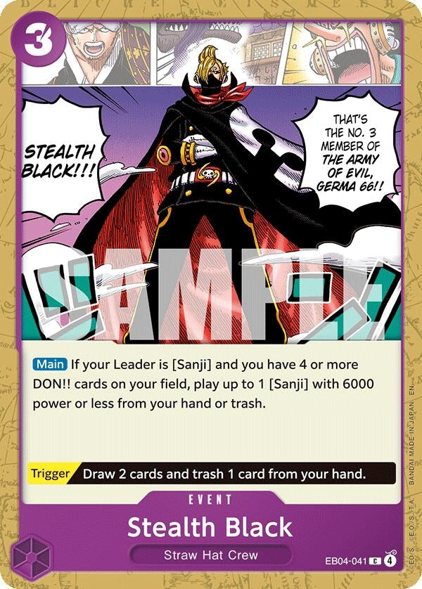 Image for Stealth Black (EB04-041) (The Azure Sea's Seven) - One Piece Card Game