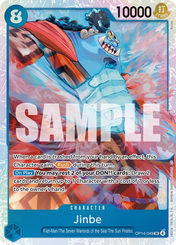 Image for Jinbe - OP14-049 (OP14-049) (The Azure Sea's Seven) - One Piece Card Game