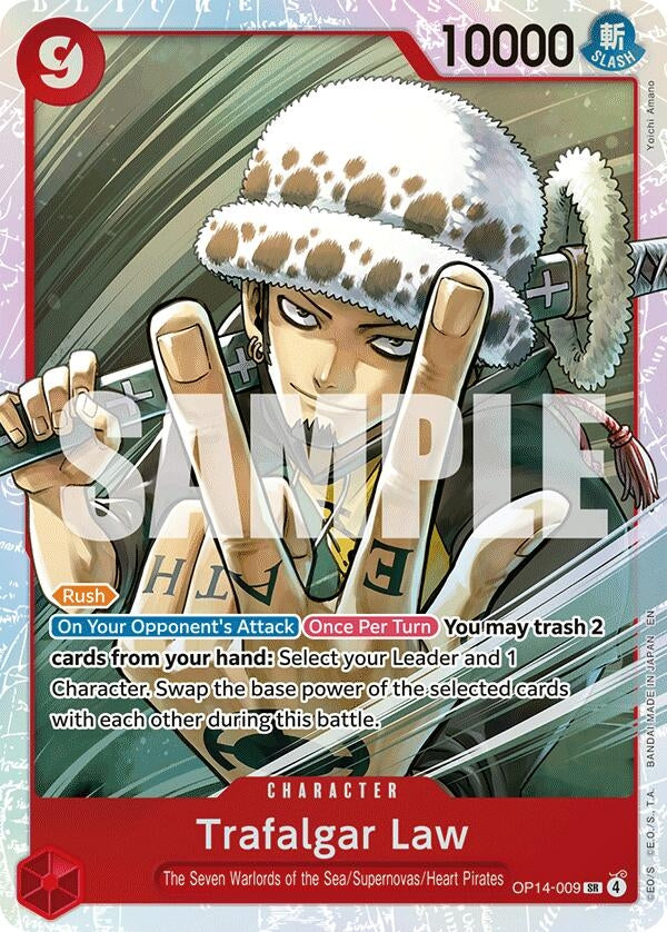 Image for Trafalgar Law - OP14-009 (OP14-009) (The Azure Sea's Seven) - One Piece Card Game
