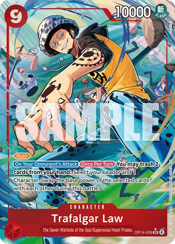 Image for Trafalgar Law - OP14-009 (Alternate Art) (OP14-009) (The Azure Sea's Seven) - One Piece Card Game