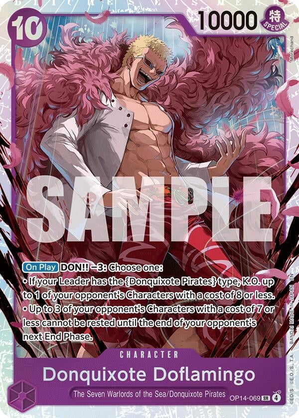 Image for Donquixote Doflamingo - OP14-069 (OP14-069) (The Azure Sea's Seven) - One Piece Card Game