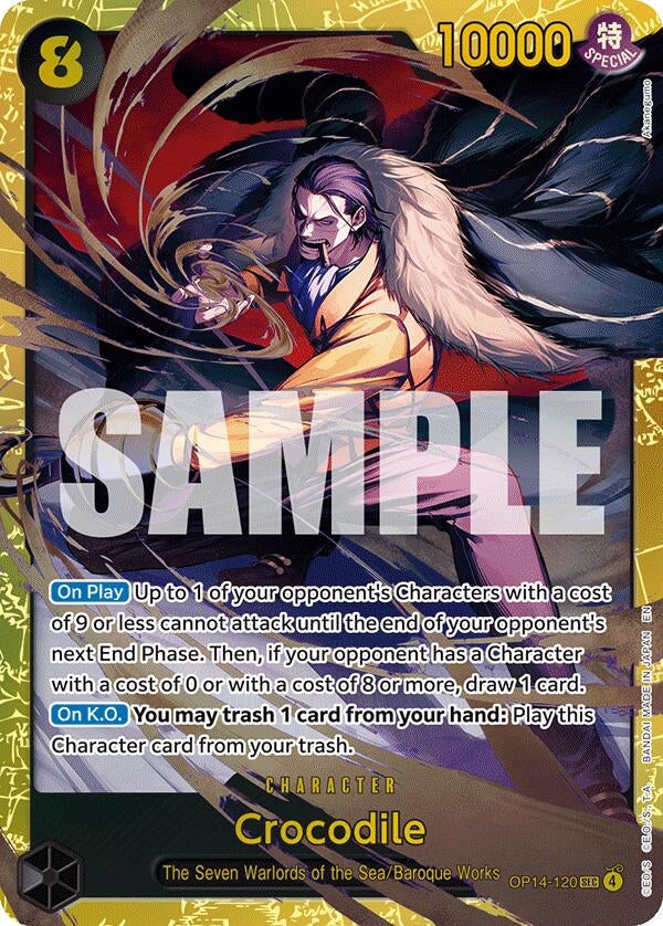 Image for Crocodile - OP14-120 (OP14-120) (The Azure Sea's Seven) - One Piece Card Game