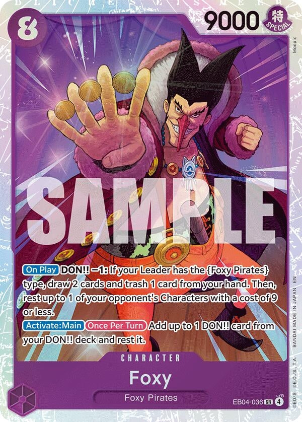 Image for Foxy (EB04-036) (The Azure Sea's Seven) - One Piece Card Game