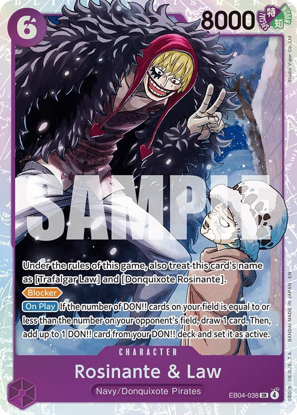 Image for Rosinante & Law (EB04-038) (The Azure Sea's Seven) - One Piece Card Game