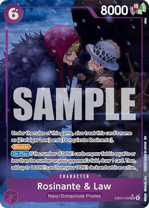 Image for Rosinante & Law (Alternate Art) (EB04-038) (The Azure Sea's Seven) - One Piece Card Game
