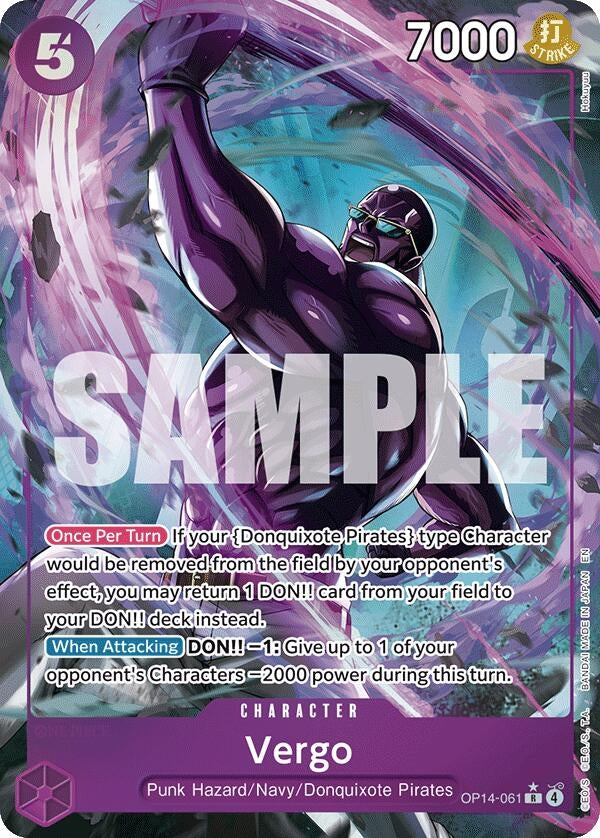 Image for Vergo (Alternate Art) (OP14-061) (The Azure Sea's Seven) - One Piece Card Game