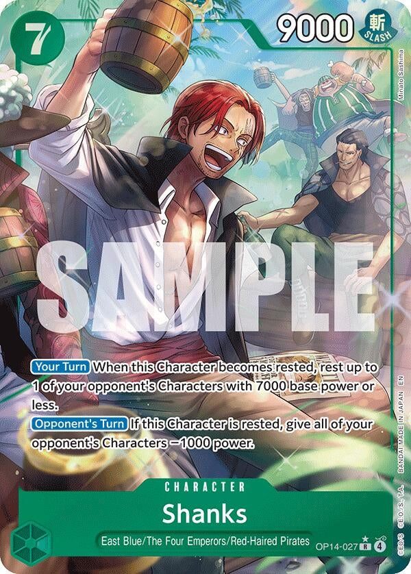 Image for Shanks (Alternate Art) (OP14-027) (The Azure Sea's Seven) - One Piece Card Game