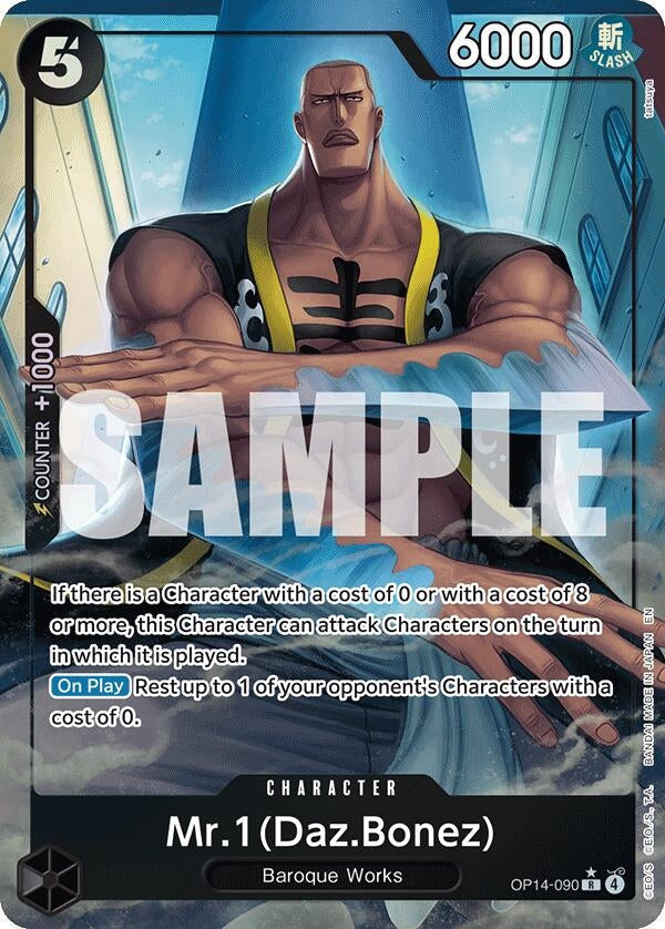 Image for Mr.1 (Daz.Bonez) (Alternate Art) (OP14-090) (The Azure Sea's Seven) - One Piece Card Game