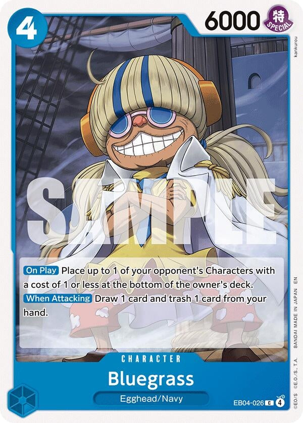Image for Bluegrass (EB04-026) (The Azure Sea's Seven) - One Piece Card Game