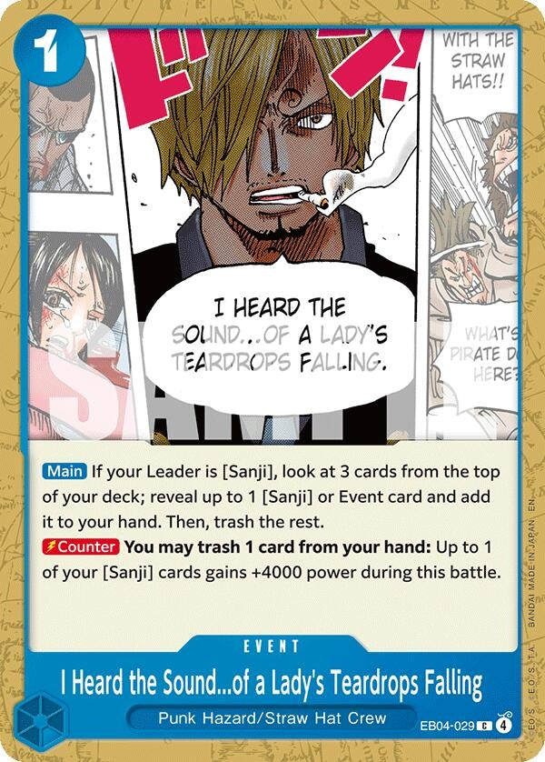 Image for I Heard the Sound...of a Lady's Teardrops Falling (EB04-029) (The Azure Sea's Seven) - One Piece Card Game