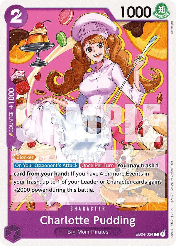 Image for Charlotte Pudding (EB04-034) (The Azure Sea's Seven) - One Piece Card Game