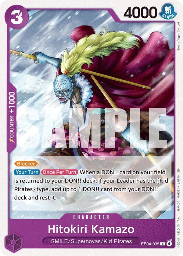 Image for Hitokiri Kamazo (EB04-035) (The Azure Sea's Seven) - One Piece Card Game