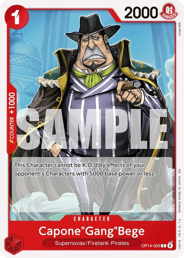 Image for Capone"Gang"Bege (OP14-003) (The Azure Sea's Seven) - One Piece Card Game