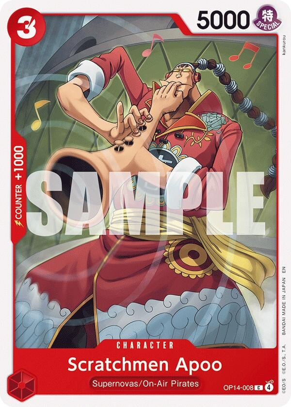 Image for Scratchmen Apoo (OP14-008) (The Azure Sea's Seven) - One Piece Card Game