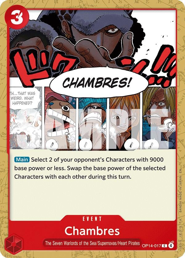 Image for Chambres (OP14-017) (The Azure Sea's Seven) - One Piece Card Game