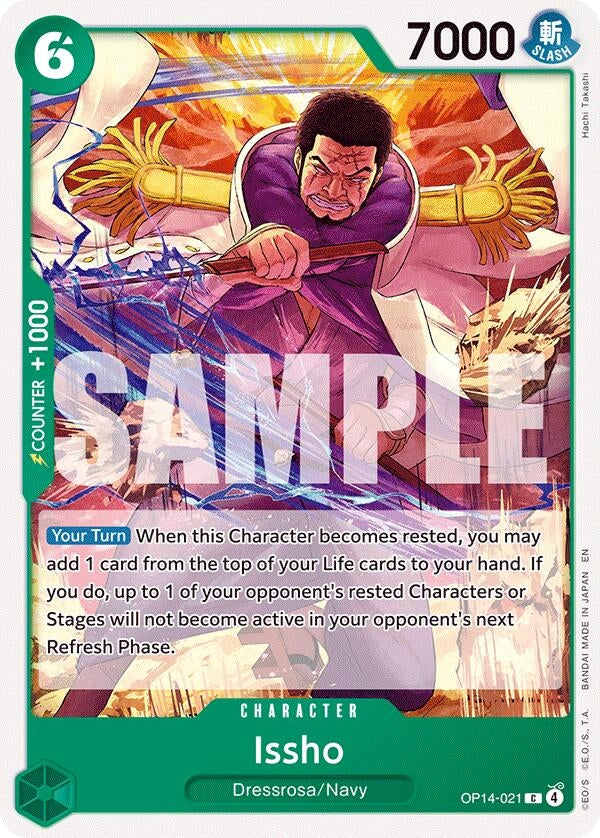 Image for Issho - OP14-021 (OP14-021) (The Azure Sea's Seven) - One Piece Card Game