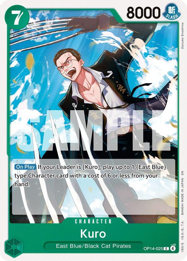 Image for Kuro (OP14-025) (The Azure Sea's Seven) - One Piece Card Game