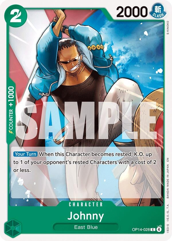 Image for Johnny (OP14-028) (The Azure Sea's Seven) - One Piece Card Game