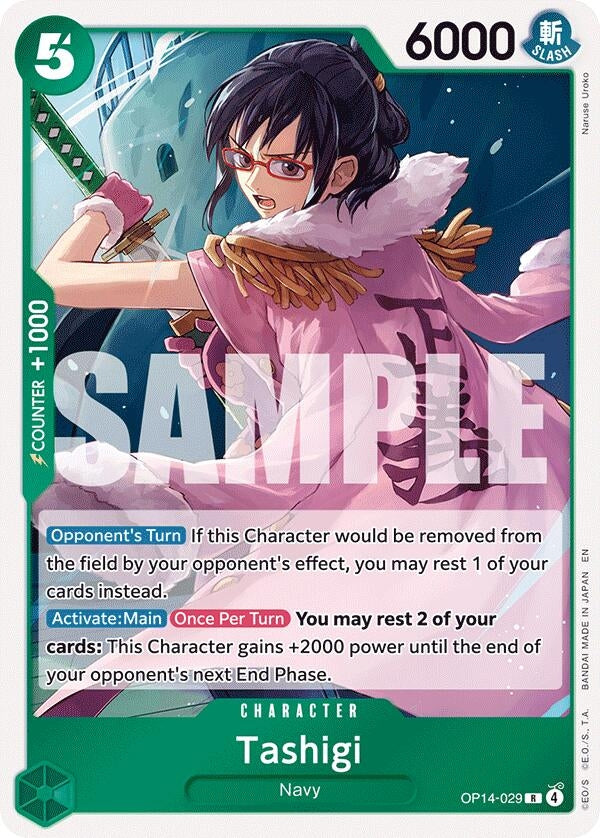 Image for Tashigi (OP14-029) (The Azure Sea's Seven) - One Piece Card Game