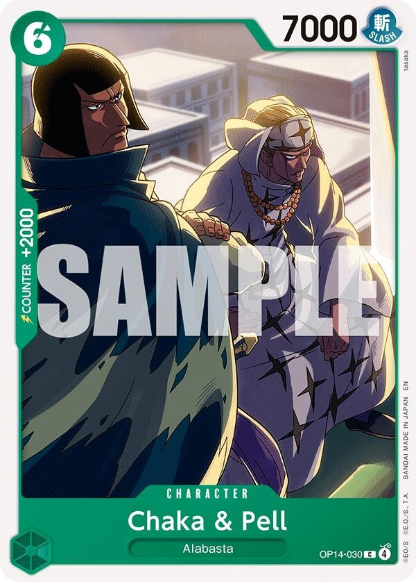 Image for Chaka & Pell - OP14-030 (OP14-030) (The Azure Sea's Seven) - One Piece Card Game