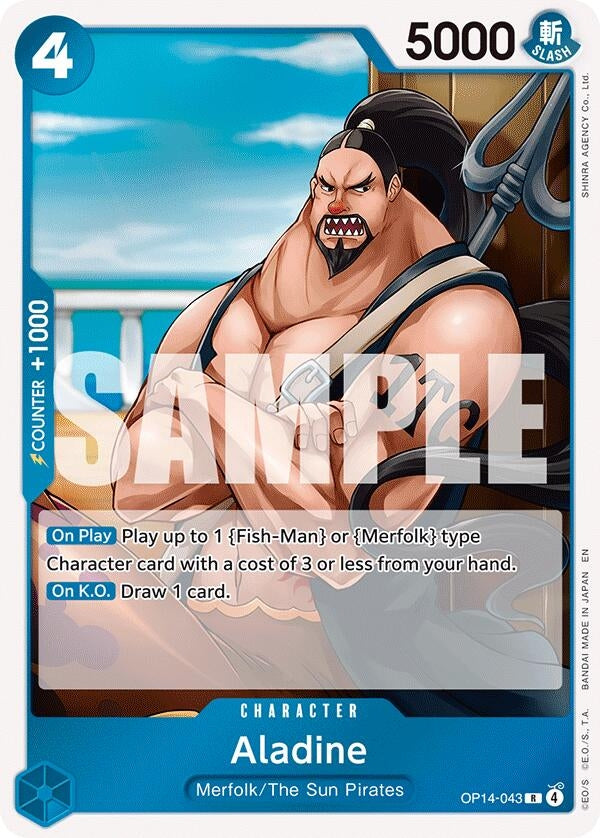 Image for Aladine (OP14-043) (The Azure Sea's Seven) - One Piece Card Game