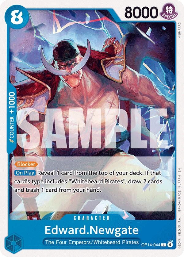 Image for Edward.Newgate (OP14-044) (The Azure Sea's Seven) - One Piece Card Game