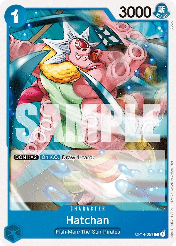 Image for Hatchan (OP14-051) (The Azure Sea's Seven) - One Piece Card Game